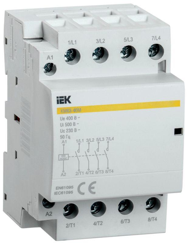 Контактор модульный КМ63-40 AC/DC IEK